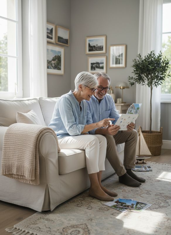 Famille ou couple se projetant sur leur future retraite avec un PER
